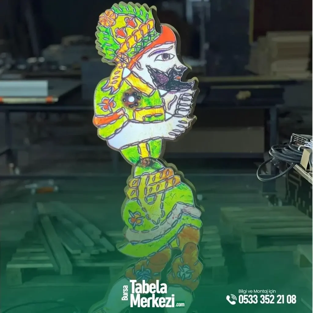 Işıklı Kutu Harf Hacivat Dekoru