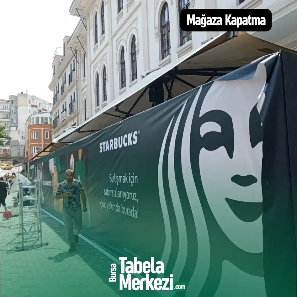 Mağaza Kapatma Vinil ile yapıldı